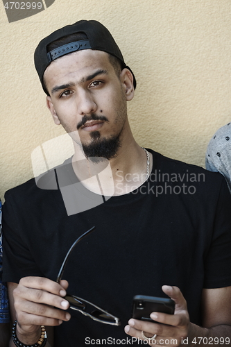 Image of middle eastern trendy student portrait