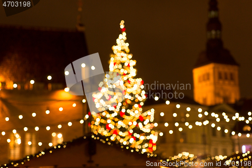 Image of christmas market at tallinn old town hall square