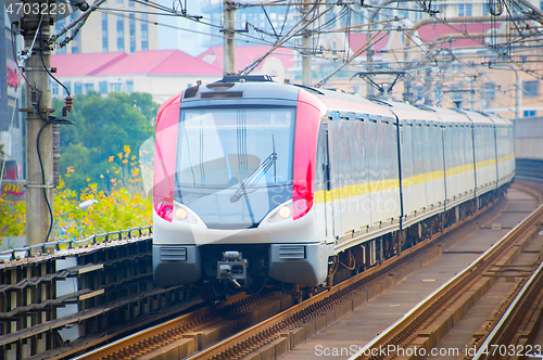 Image of Subway train. Shanghai, China