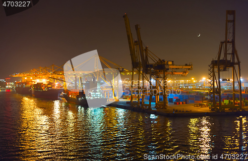Image of Barcelona shipping port. Spain