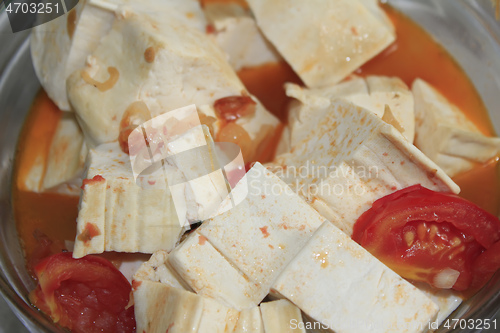 Image of tomatoes cook tofu