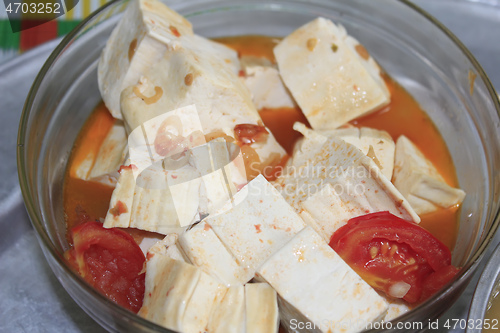 Image of tomatoes cook tofu