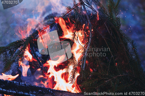 Image of starting a fire