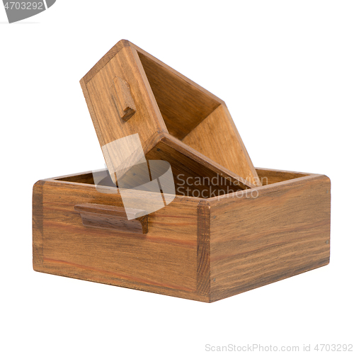 Image of Two small wooden boxes