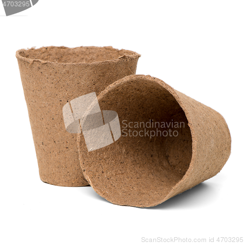 Image of Two paper recycle pots