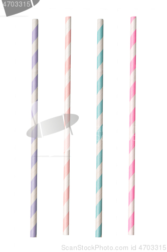 Image of Striped paper straws