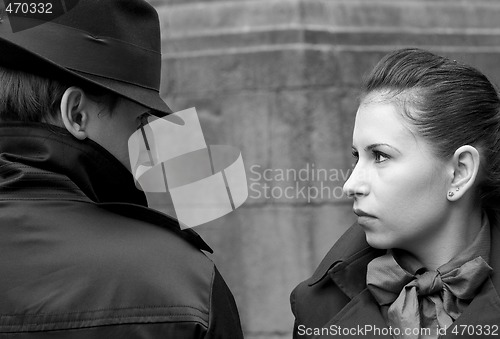 Image of portrait of vintage style couple