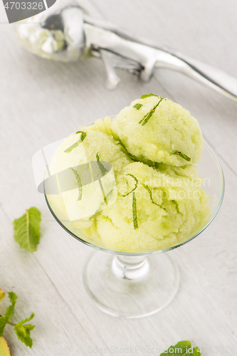 Image of Melon flavored ice-cream