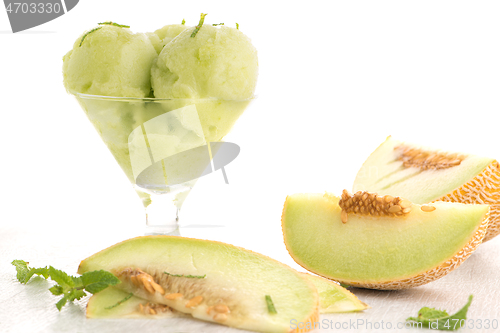 Image of Melon flavored ice-cream