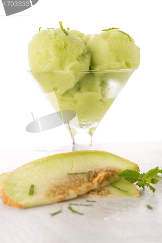 Image of Melon flavored ice-cream