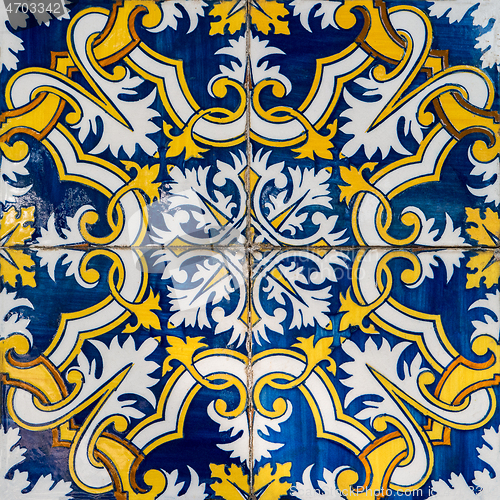 Image of Traditional Portuguese glazed tiles