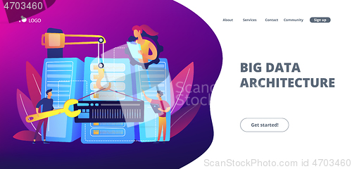Image of Big data engineering concept landing page.