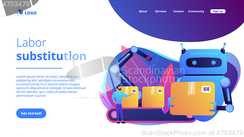 Image of Labor substitution concept landing page.