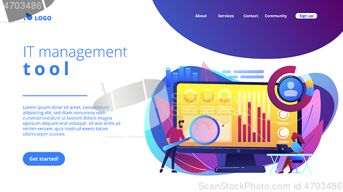 Image of Financial management system concept landing page.