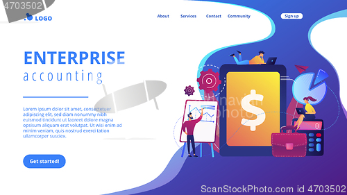 Image of Enterprise accounting concept landing page.