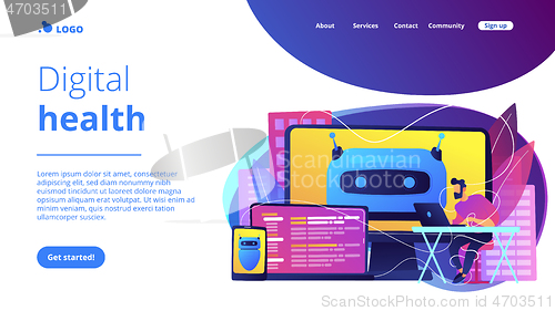 Image of Digital wellbeing concept landing page.