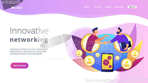 Image of Mobile collaboration concept landing page.