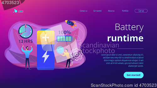 Image of Battery runtime concept landing page.