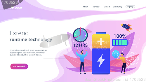 Image of Battery runtime concept landing page.
