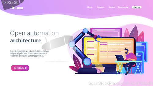 Image of Open automation architecture concept landing page.