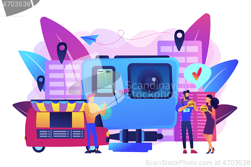 Image of Culinary tourism concept vector illustration.