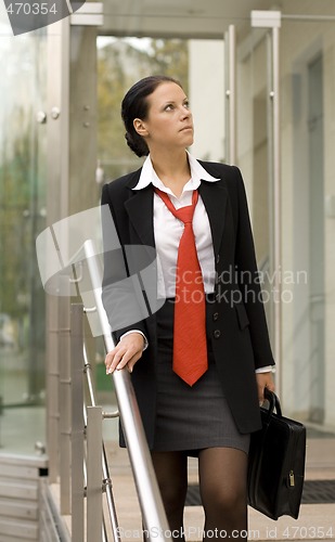 Image of businesswoman with portfolio