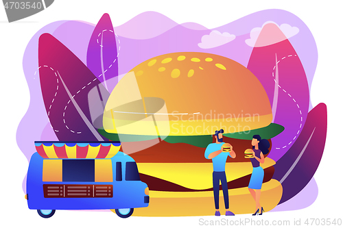 Image of Street food concept vector illustration.