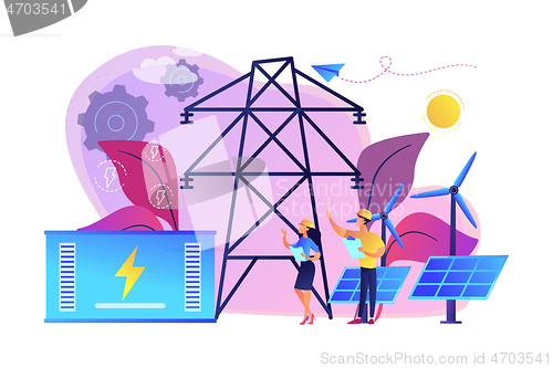 Image of Energy storage concept vector illustration.