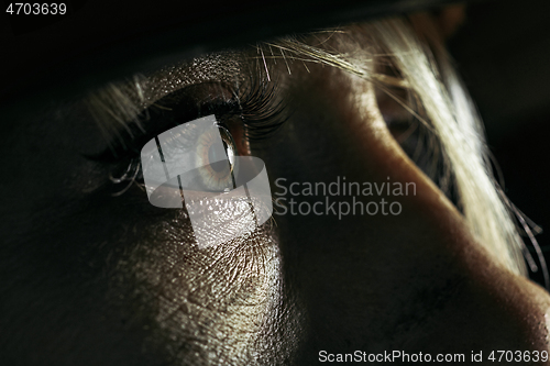 Image of Portrait of young female soldier