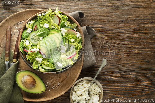 Image of Green salad avocado	