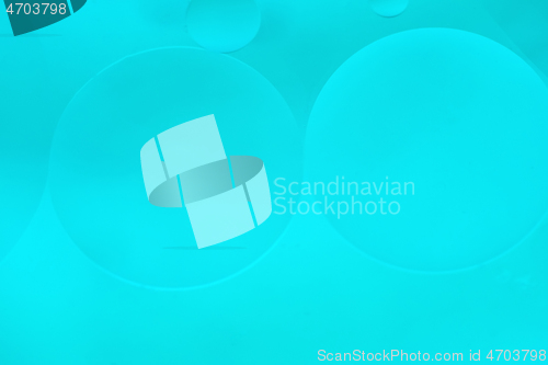 Image of Cyan blue abstract background picture made with oil, water and soap