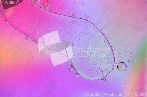 Image of Pink abstract background picture made with oil, water and soap