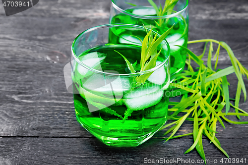 Image of Lemonade Tarragon in two glasses on wooden board