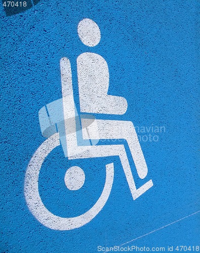 Image of Logo for disabled on parking lot