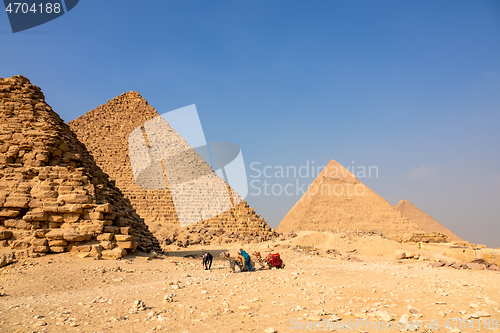 Image of Pyramids at Giza Cairo Egypt