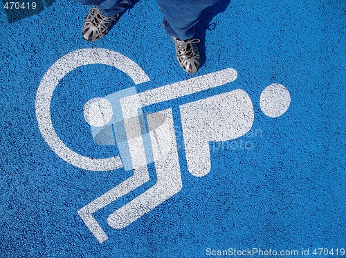Image of Logo for disabled  with valid person feet