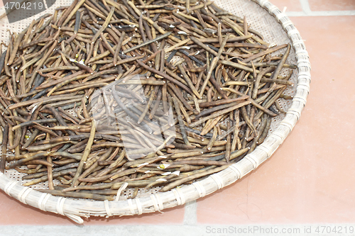 Image of Mung beans in basket