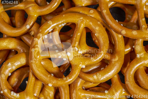 Image of small lye pretzels closeup