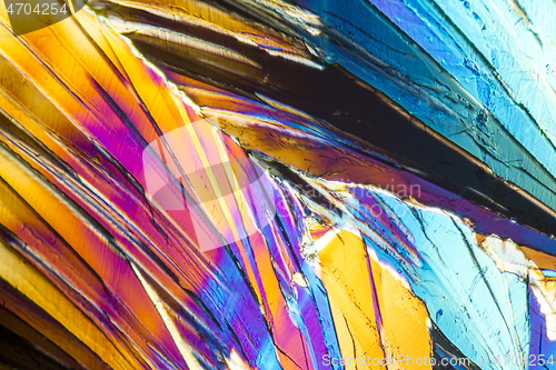 Image of colorful Sucrose micro crystals