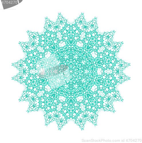 Image of Turquoise abstract concentric pattern shape 