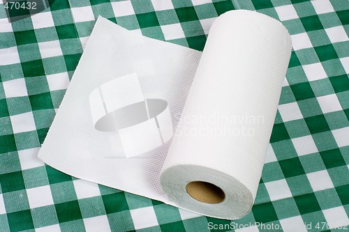 Image of Paper towel on tabletop