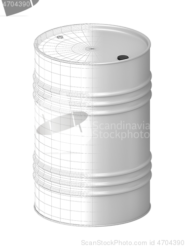 Image of 3D model of oil drum