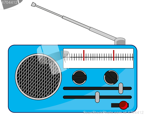 Image of Portable radio on white background is insulated