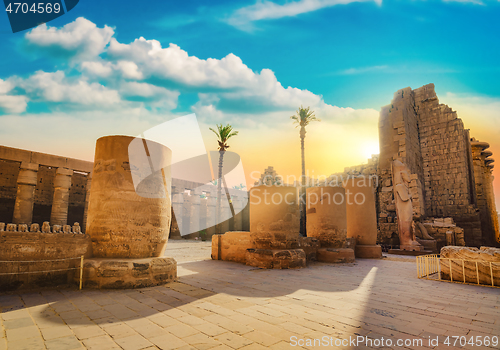 Image of Karnak temple at sunset