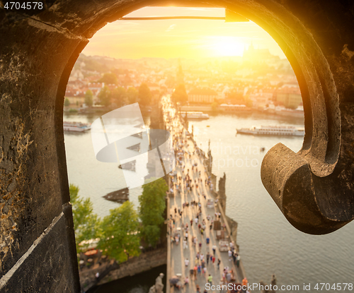 Image of Charles Bridge from above