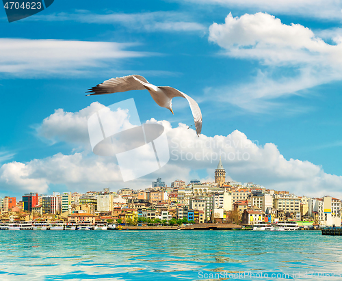 Image of Galata Tower and boats