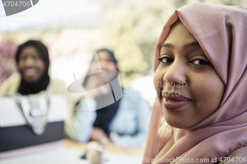 Image of african muslim business woman portrait