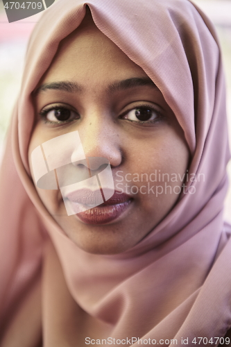 Image of african muslim business woman portrait