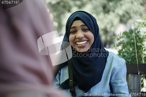 Image of african muslim business woman portrait