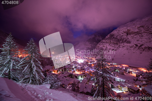 Image of Zermatt valley and matterhorn peak